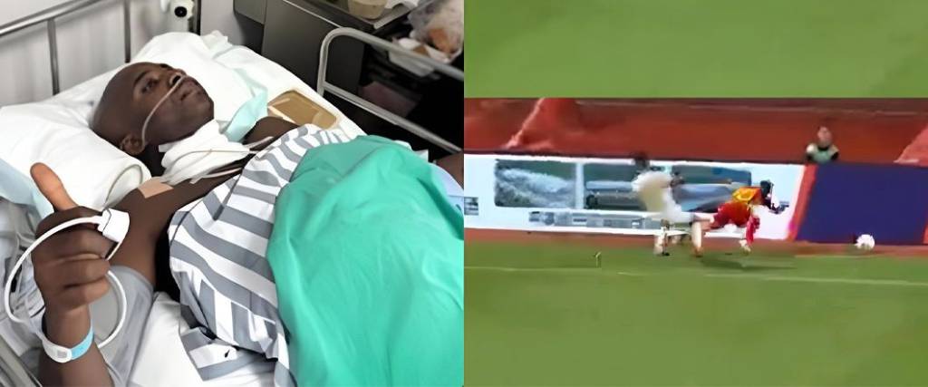 El futbolista togolés Samuel Asamoah sufrió una grave lesión tras chocar contra una valla publicitaria. El futbolista togolés Samuel Asamoah sufrió una grave lesión tras chocar contra una valla publicitaria.