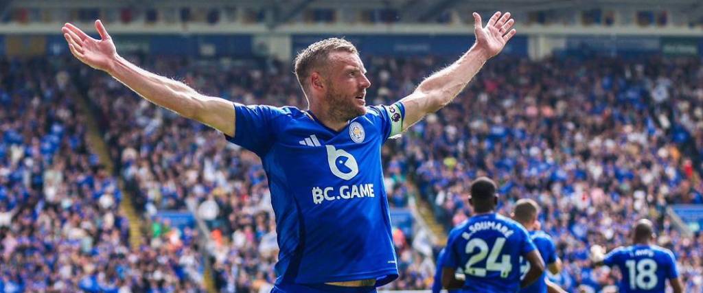 El delantero inglés marcó su gol 200 con la camiseta del Leicester en su último partido con los ‘Foxes’. El delantero inglés marcó su gol 200 con la camiseta del Leicester en su último partido con los ‘Foxes’.