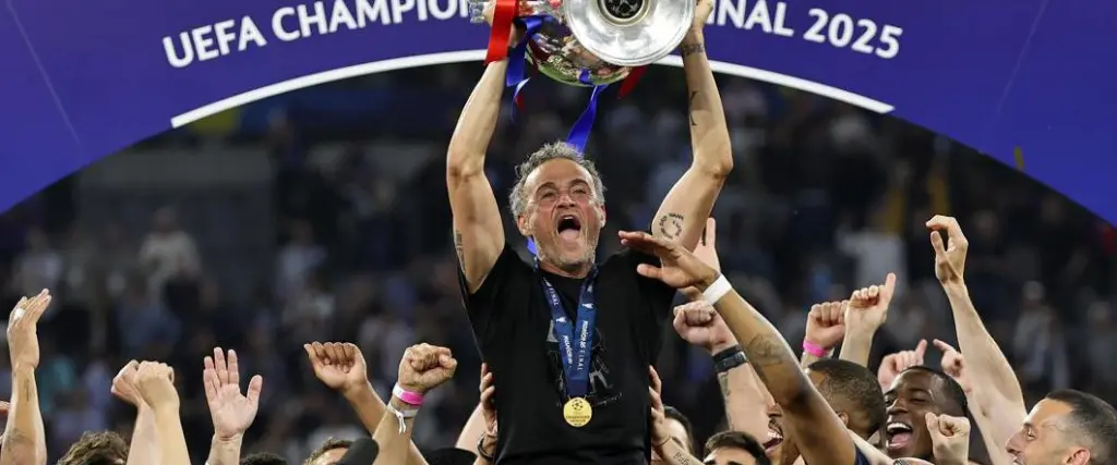 El técnico español se emocionó al momento de dedicarle el título de la Champions League a su hija Xana. El técnico español se emocionó al momento de dedicarle el título de la Champions League a su hija Xana.