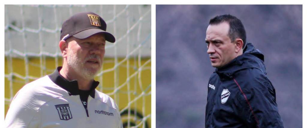 Antonio Carlos Zago de The Strongest (izq.) y Alejandro Restrepo de Bolívar.