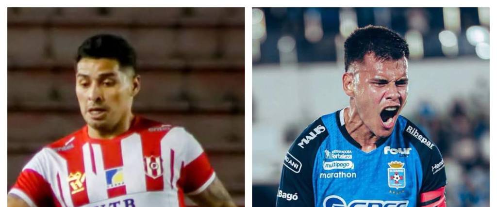 Daniel Rojas de Independiente (izq.) y Moisés Villarroel de Blooming.