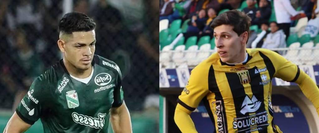 Mizael Pinto de Oriente Petrolero (izq.) y Fabricio Quaglio de The Strongest.