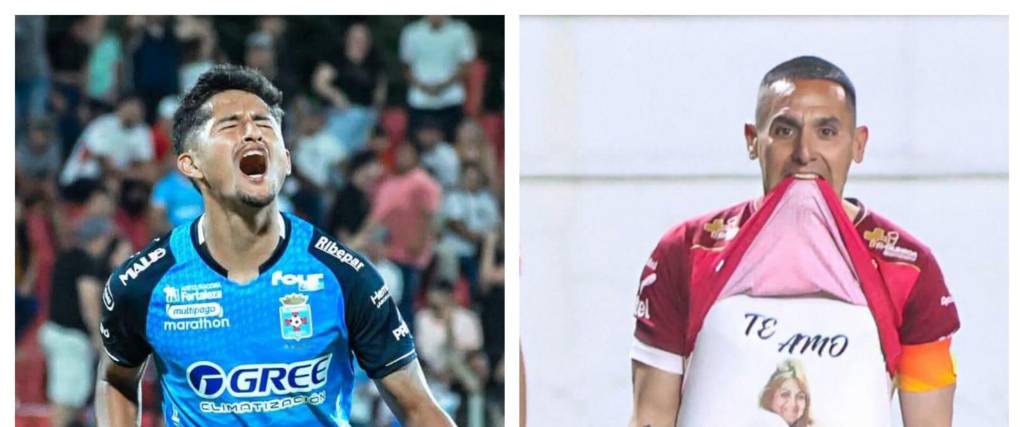 Miguel Villarroel de Blooming (izq.) y Alexis Bravo de Real Oruro. 