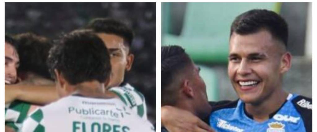 Los jugadores de Oriente Peterolero (izq.) y de Blooming.