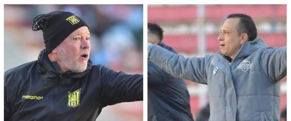 Los entrenadores del clásico paceño: Zago de The Strongest (izq.) y Restrepo de Bolívar.