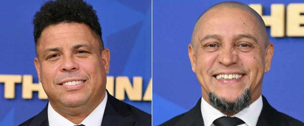 Ronaldo (izq.) y Roberto Carlos, exjugadores de la selección de Brasil.