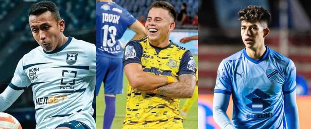 Tres de los jugadores que militan en el exterior