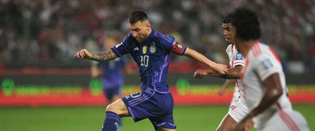 Messi hizo de las suyas en el partido ante Perú