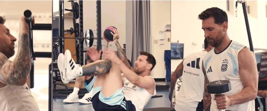 Messi trabaja en el gimnasio en su cumpleaños 39.