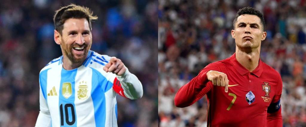 Messi, jugador de la selección Argentina y cristiano de Portugal. 