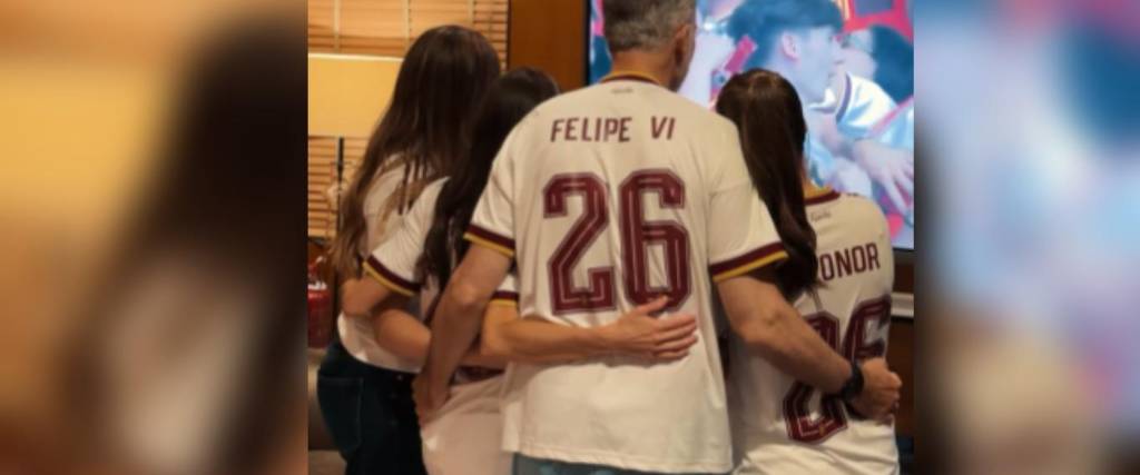 La Familia Real celebrando la victoria de España. 