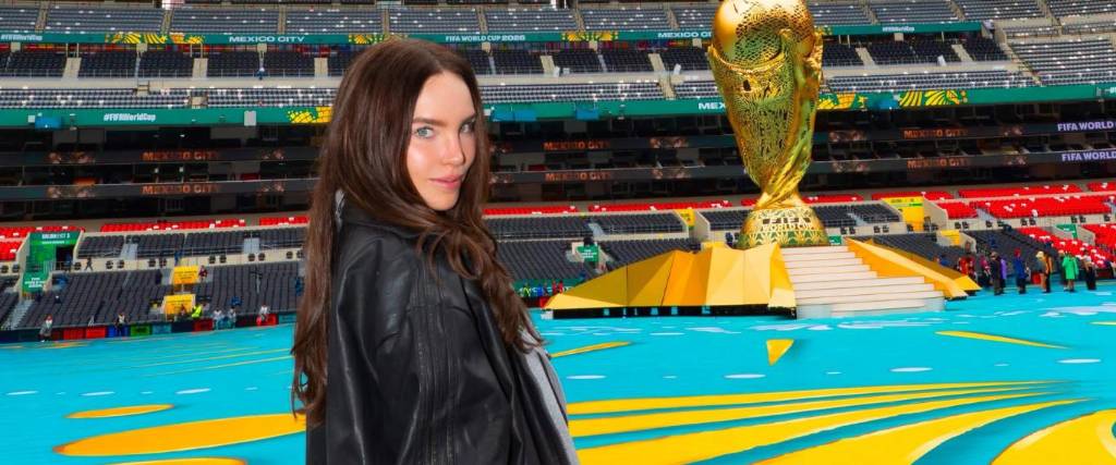 Belinda, cantante y actriz mexicana durante sus ensayos para la apertura del Mundial 2026. 