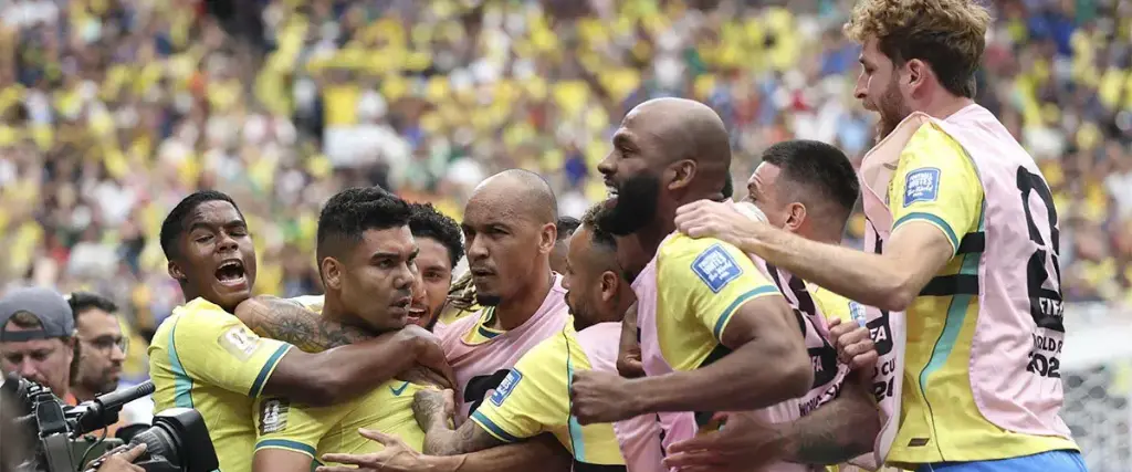 Los brasileños celebran el primer gol ante Japón, el pasado lunes, en el Mundial 2026. 