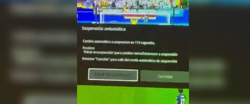 Justo en el gol de la victoria se apaga la transmisión 