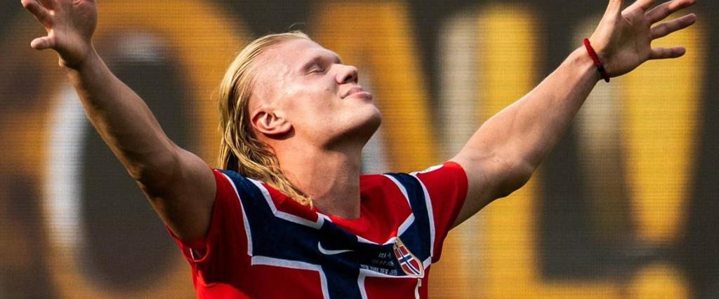 Erling Haaland, delantero y goleador de la selección de Noruega.