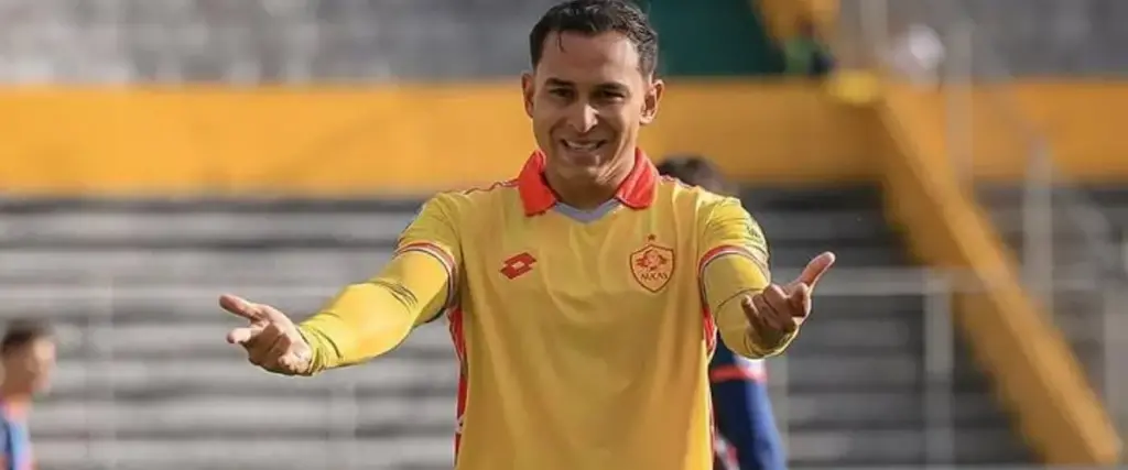 Bruno Miranda, delantero nacional en el Aucas del Ecuador. 