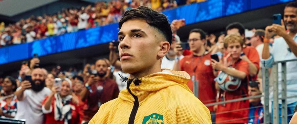 El mediocampista de la selección de Australia Cristian Volpato. 