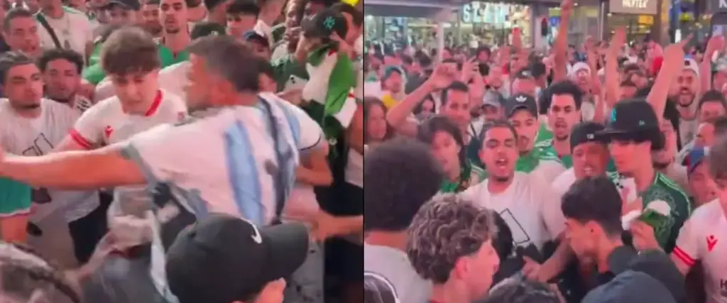 Hinchas argentinos y argelinos se agreden en Nueva York. 