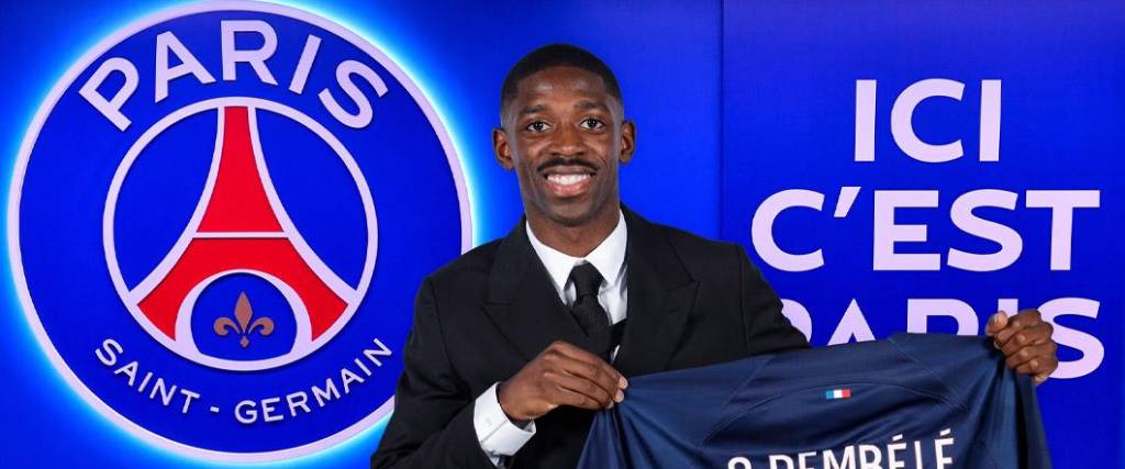 Ousmané Dembélé firmó por cinco temporadas como nuevo jugador del PSG de Francia.