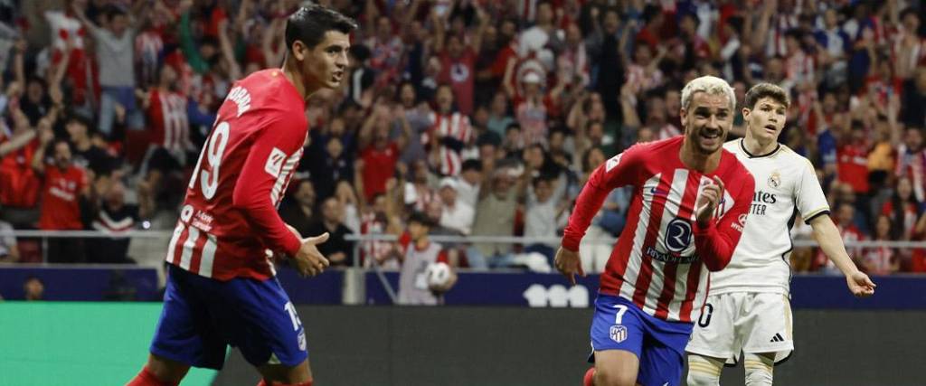 El francés Griezmann anotó el 2-0 parcial para el conjunto colchonero en el derbi de Madrid.