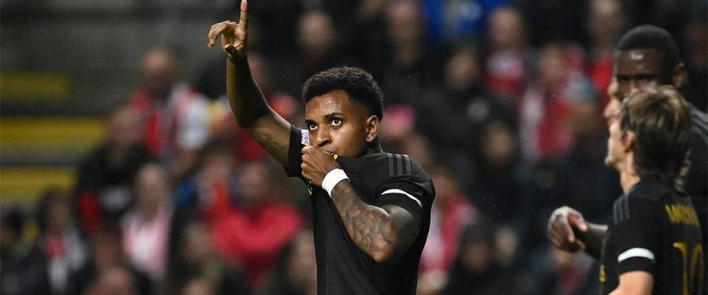 El delantero brasileño Rodrygo cortó su sequía goleador con un tanto ante Braga, por la Champions.
