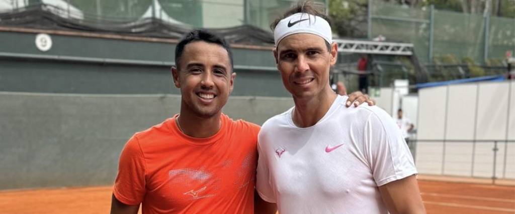 El tenista boliviano, que actualmente participa del Open de Barcelona, entrenó este lunes con Rafael Nadal.