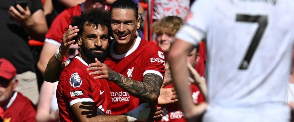 El egipcio Salah marcó el último tanto del conjunto ‘red’ en el duelo ante el Aston Villa.