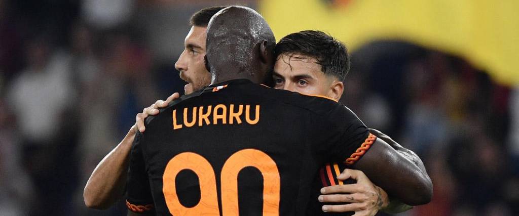 Lukaku anotó el segundo gol de la Roma tras pase del argentino Dybala.