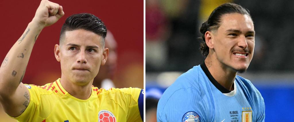 James Rodríguez y Darwin Núñez