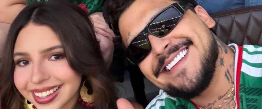 Christian Nodal y Ángela Aguilar apoyaron a México en la ronda de eliminación.