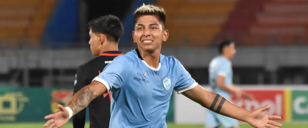 Alan Terrazas anotó el primer tanto del conjunto celeste en el duelo ante FC Universitario.