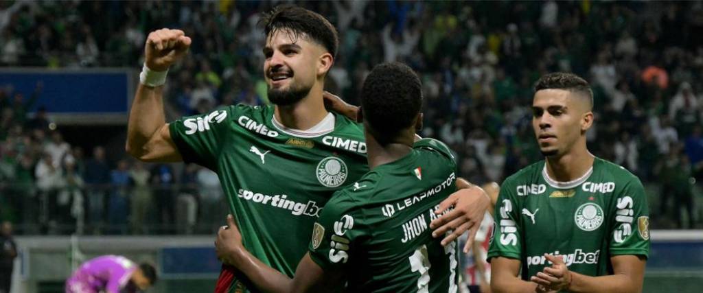 El argentino López fue la gran figura del compromiso para la victoria del Palmeiras ante Junior.