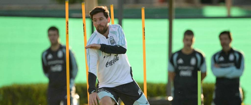 El astro argentino tuvo su último entrenamiento con la Albiceleste de cara a su despedida ante Benín.