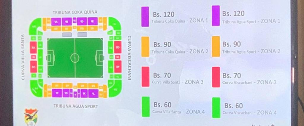 La FBF dio a conocer este jueves el precio de las entradas para el compromiso que se disputará en El Alto.