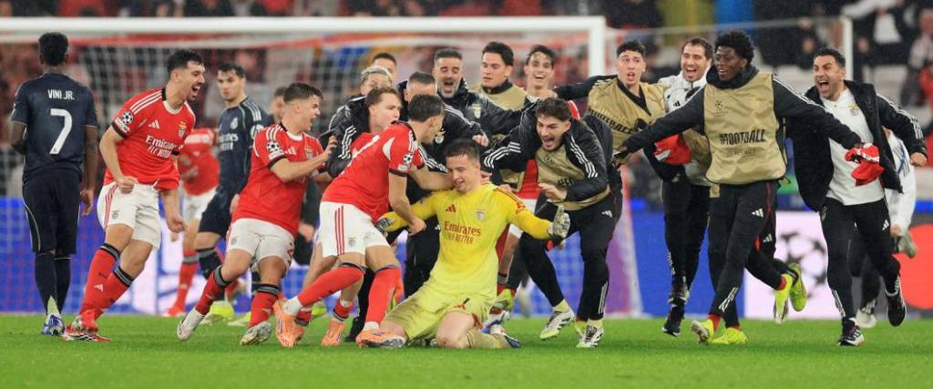 El portero Anatoli Trubin marcó el tanto del milagro para Benfica con un cabezazo en el área del Madrid.