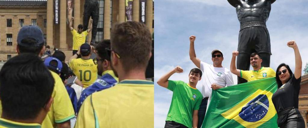 Muchos turistas de Brasil y Haití coparon la estatua del famoso ‘Rocky Balboa’.