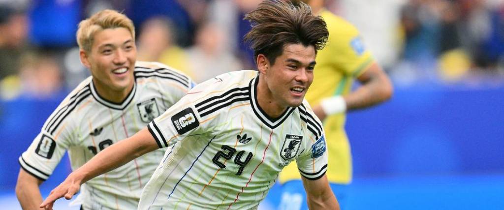 Kaishu Sano anotó el primer tanto del compromiso entre Japón y Brasil en el estadio de Houston.