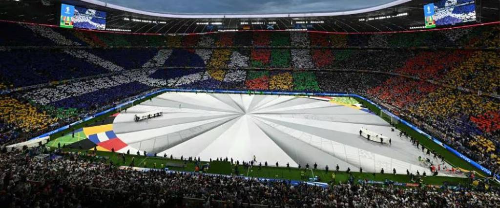 Así lució el estadio Allianz Arena de Múnich en la ceremonia inaugural de la Eurocopa 2024.