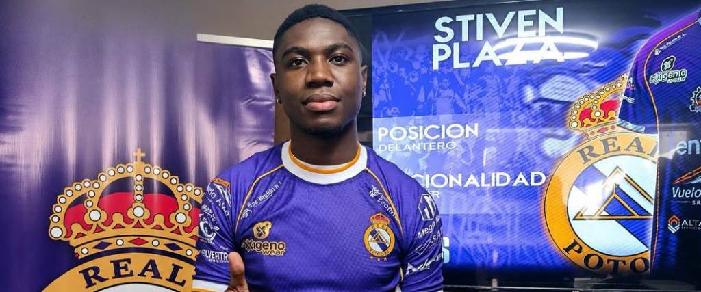 El delantero ecuatoriano Stiven Plaza fue presentado como refuerzo d Real Potosí.