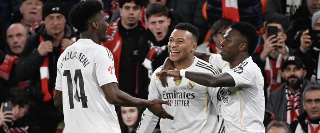 El delantero francés marcó un doblete en la victoria del conjunto merengue en el duelo ante Athletic Club.