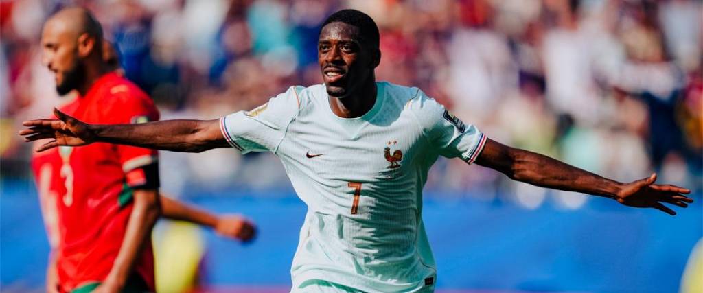 Dembélé marcó el segundo gol para la victoria de Francia ante Marruecos, en cuartos de final del Mundial.