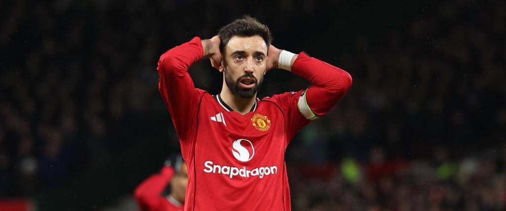 El portugués Bruno Fernandes no pudo marcar diferencia para los ‘Diablos Rojos’ en el duelo ante Everton.