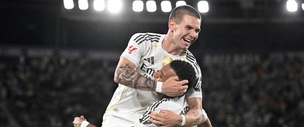 El extremo argentino anotó su primer tanto con la camiseta del Real Madrid en la goleada ante Levante.