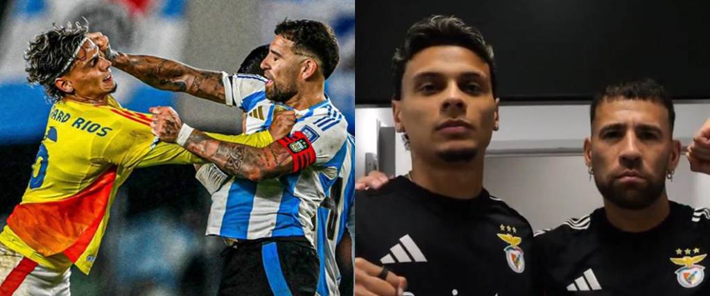 El colombiano Richard Ríos será compañero del argentino Nicolás Otamendi en el Benfica de Portugal.