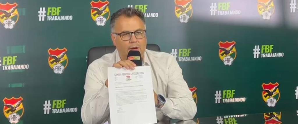 José Claure, jefe de marketing de la FBF, anunció que el ente denunciará a Gambia por cancelación del partido.