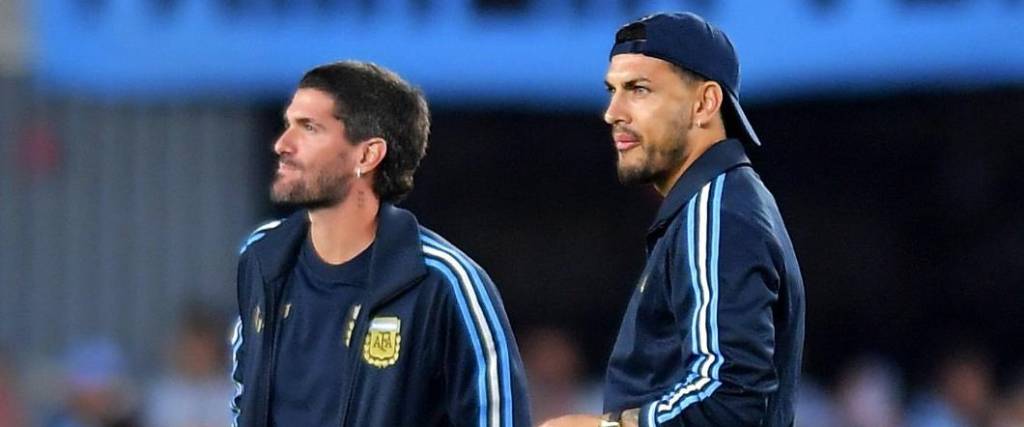 Paredes, jugador de Boca, estuvo presente en el campo de juego en la despedida de Lionel Messi.