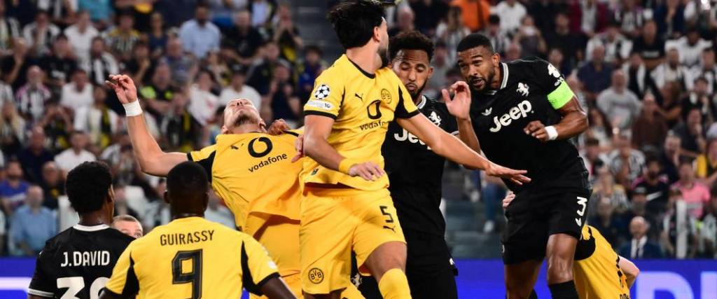 El duelo entre italianos y alemanes terminó empatado 4-4 en el estadio de la Juventus.