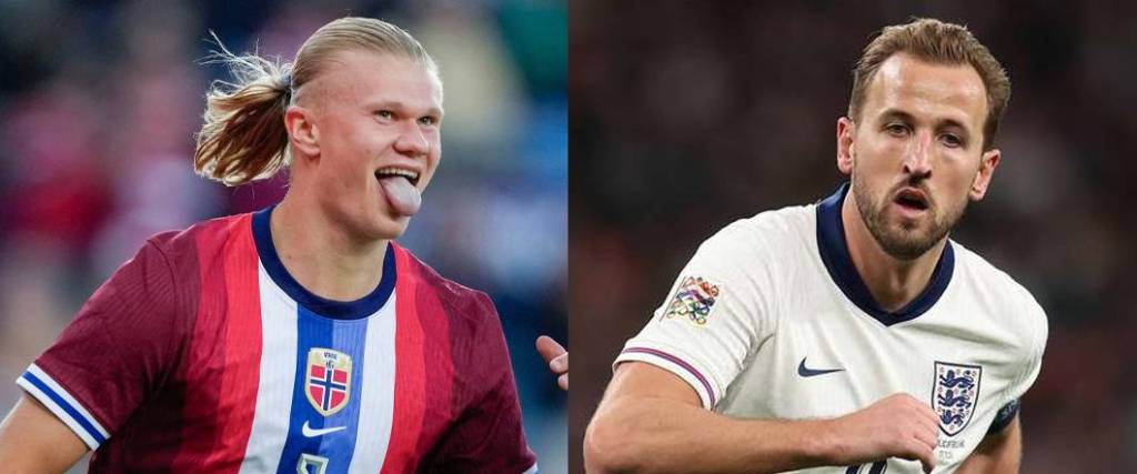 El duelo entre Noruega e Inglaterra tendrá como principal rivalidad a los goleadores Haaland y Kane.