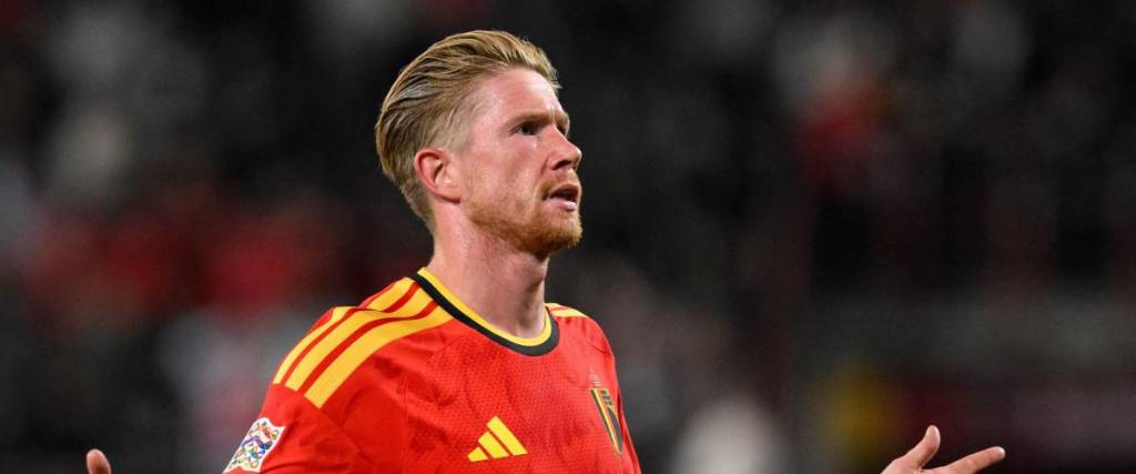El mediocampista de la selección de Bélgica Kevin De Bruyne celebra su segundo gol ante Turquía.