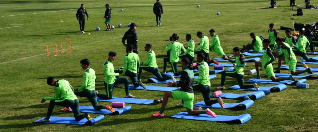 Entrenamientos de la selección boliviana en Achumani. 